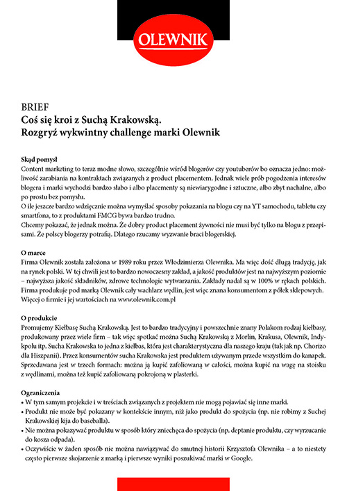 brief Olewnik Sucha Krakowska